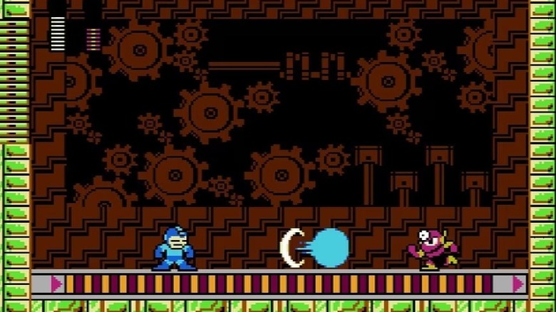 A Mega Man a Metal Man-szel néz szembe 