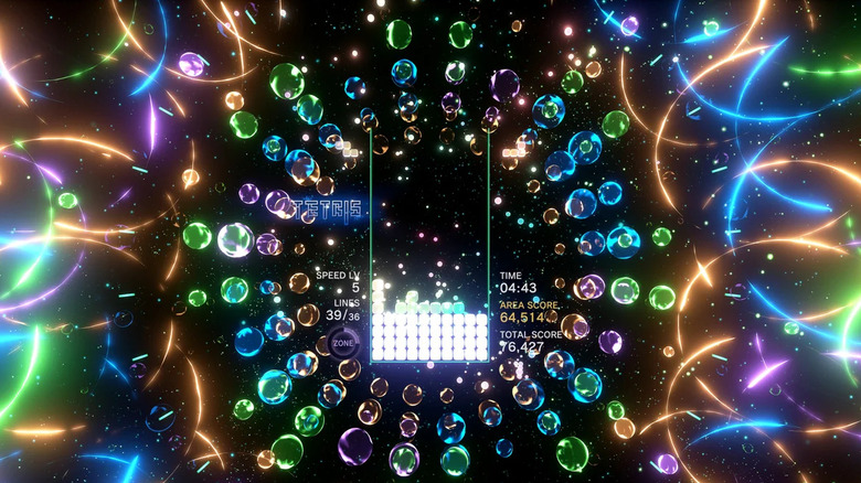 A Tetrist a fények és izzó formák kaleidoszkópjában játsszák a Tetris Effectben