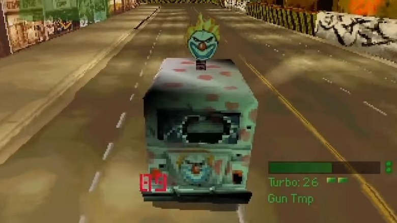 Sweet Tooth fagylaltos furgonja áthalad egy városon "Twisted Metal" (1995)