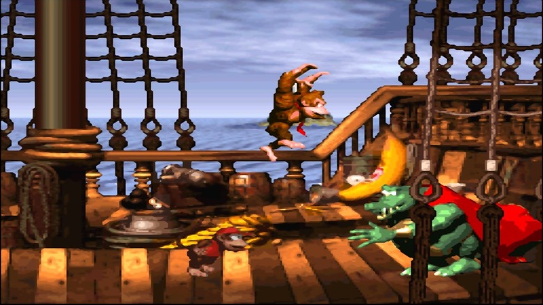 Donkey Kong és Diddy Kong kitörése King K. Roolban a Donkey Kong Countryban