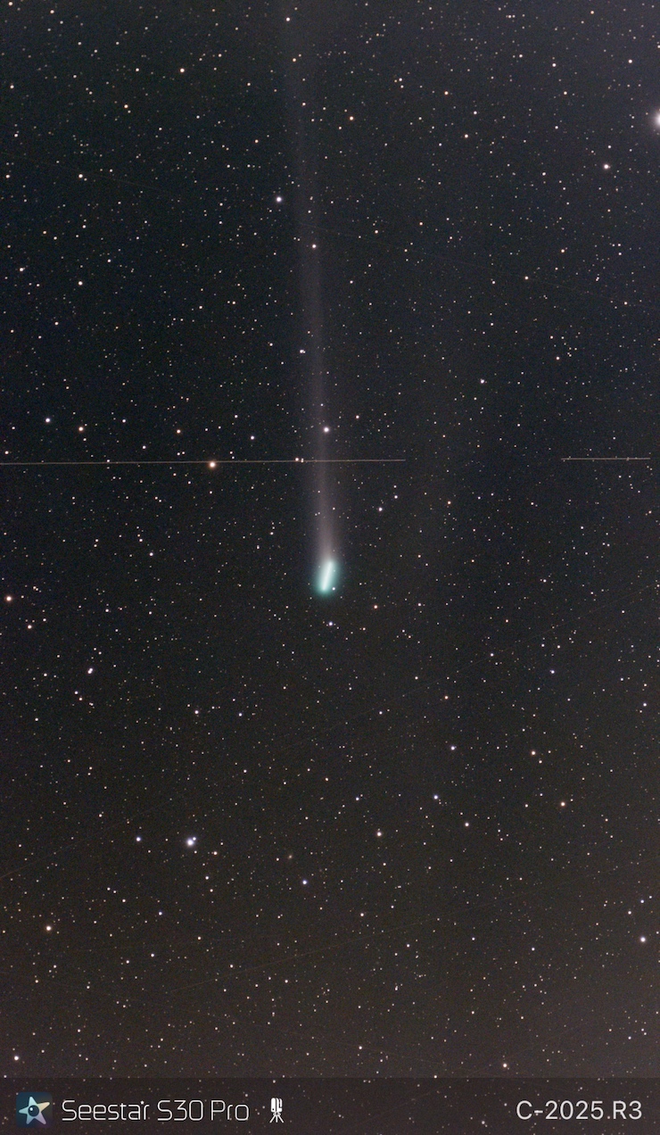 SCR 20260512 kyan A C/2025 R3 (PANSTARRS) üstökös rögzítése Perthből a Seestar S30 Pro segítségével