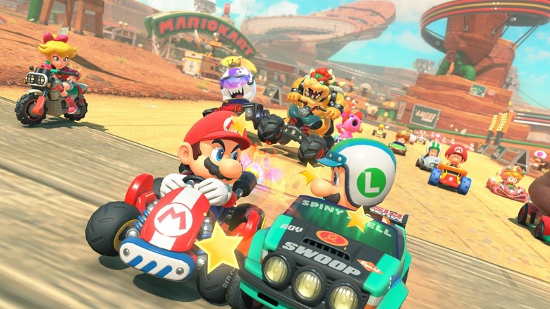 Mario és Luigi gokartjai dörömbölnek egymás ellen a Mario Kart Worldben
