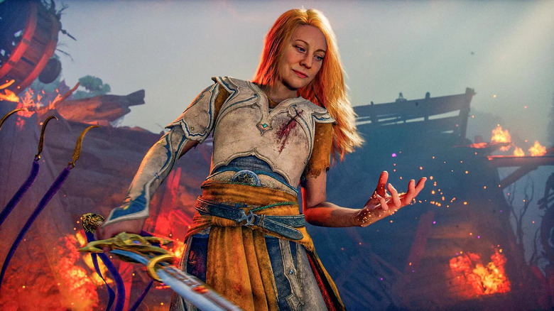 Faye a God of War: Laufeyben az ujjai között folyó parázsra pillant