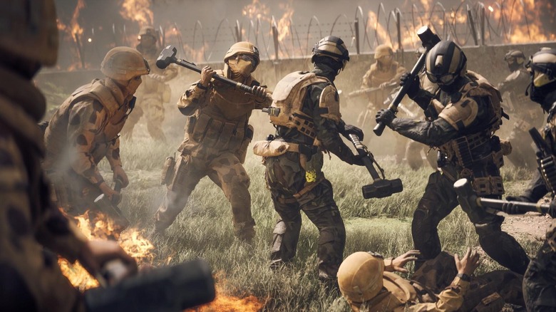 A katonák kalapácsokkal támadják egymást a Battlefield 6-ban