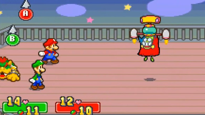 Mario és Luigi harcol Cacklettával 
