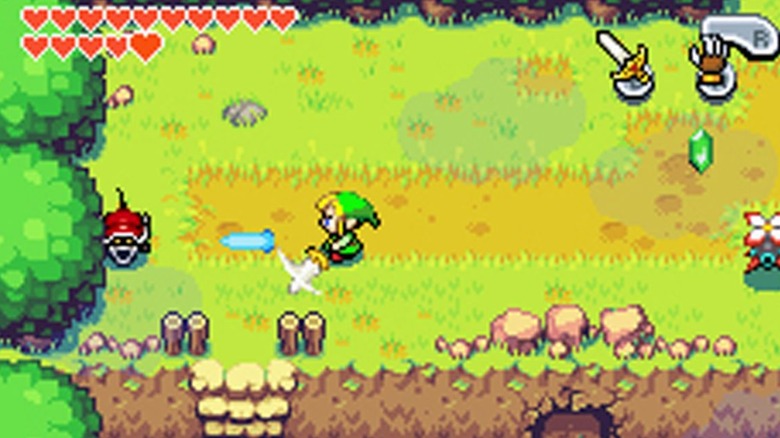 Link harcol egy lénnyel a Mesterkarddal 