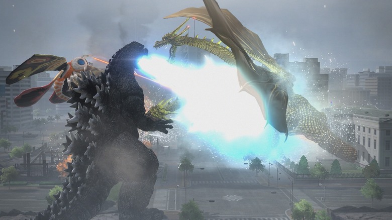 Godzilla harcol Mothrával és Ghidora királlyal 
