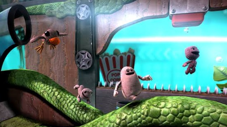 Sackboy beugrik a térképen 