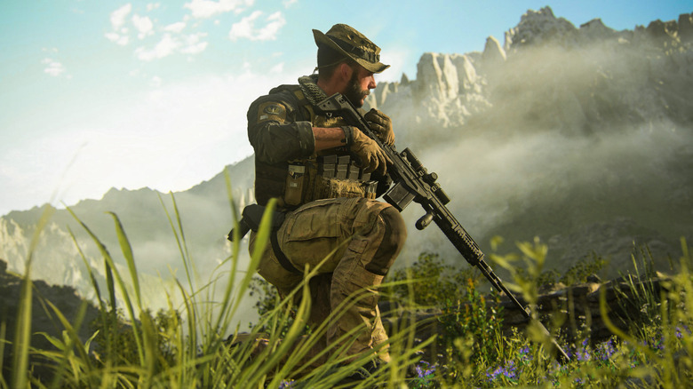 Price beszél a rádiójában, miközben letérdelt a Call of Duty: Modern Warfare III-ban (2023)