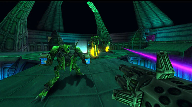A Turok előrelép a földönkívüliek megtámadásában a Turok 2: Seeds of Evil játékban