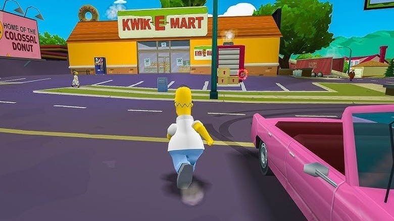 Otthon fut a Kwik-E-Mart felé, a The Simpsons: Hit & Run (2003) képernyőképen