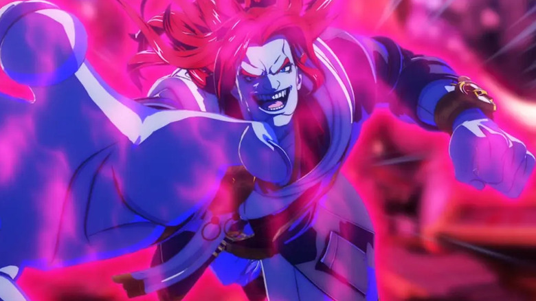 A Marvel Tōkon: Fighting Souls játékban a bajnok odanyúl a játékoshoz, miközben vörös energiával koszorúzik.