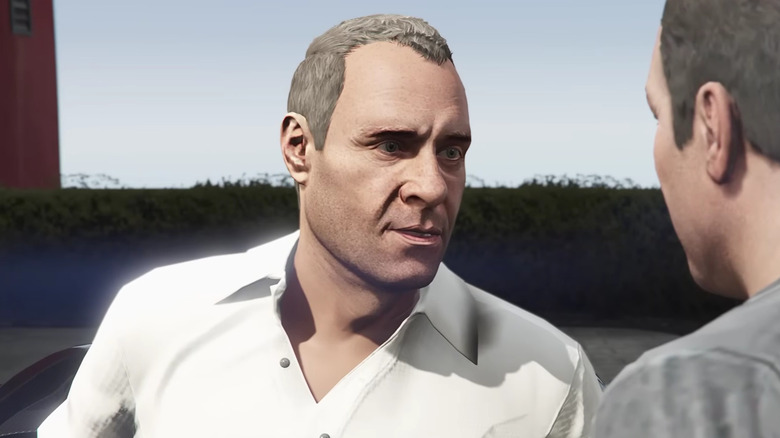 Devin Weston szembesül Michael De Santa-val a Grand Theft Auto V-ben