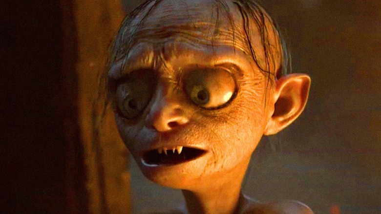 Gollum az árnyékból néz a Gyűrűk Urában: Gollum