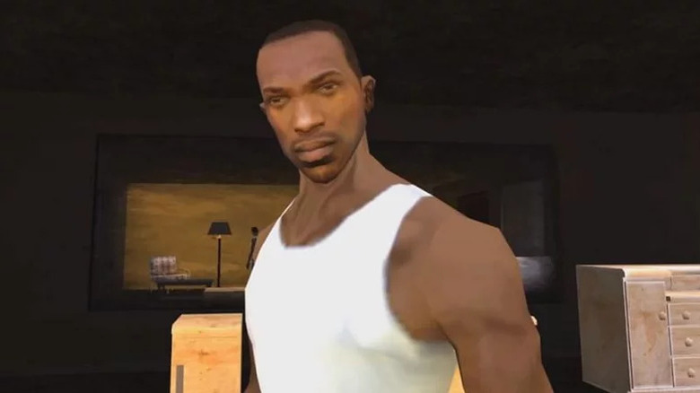 CJ felsőt visel a GTA: San Andreasban