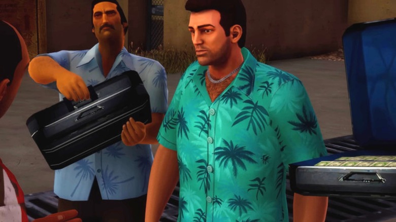 Tommy Vercetti elgondolkodva néz ki a GTA: Vice Cityben