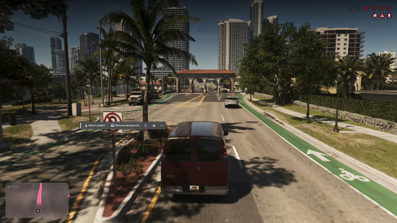 Egy furgon halad át Vice City-n a Grand Theft Auto 6-ban