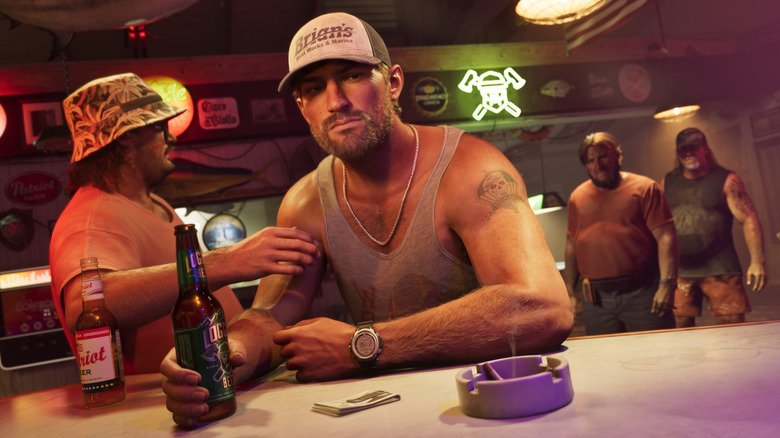 Jason Duval a Grand Theft Auto 6 egyik bárjában ül