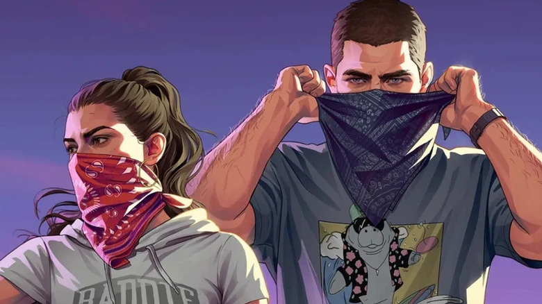 Lucia és Jason kendővel eltakarják az arcukat a GTA VI-ban