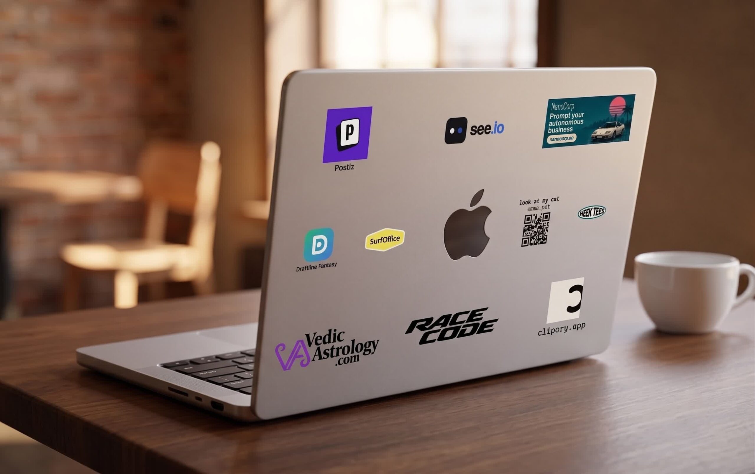 Developer auctions off sticker space on a MacBook he hasn