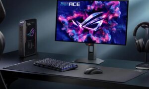 Az ASUS ROG Gamescom 2026 720 Hz-es OLED képernyőt és 65K egereket mutat be