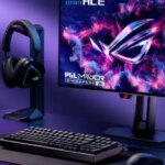 ASUS ROG PG259QWS Ace monitor shown from the front with its 24.5-inch OLED panel