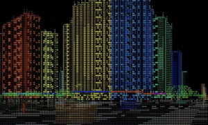 Ez a teljesen bejárható 3D-s város teljes egészében ASCII művészetből épült