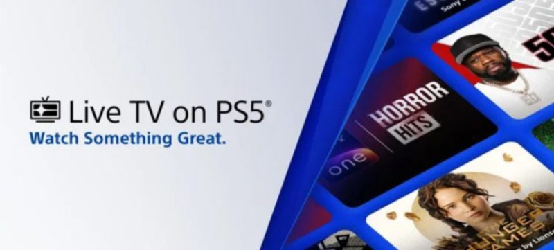 A PS5 Live TV alkalmazás menüképernyője ingyenes, hirdetésekkel támogatott streaming csatornákat jelenít meg