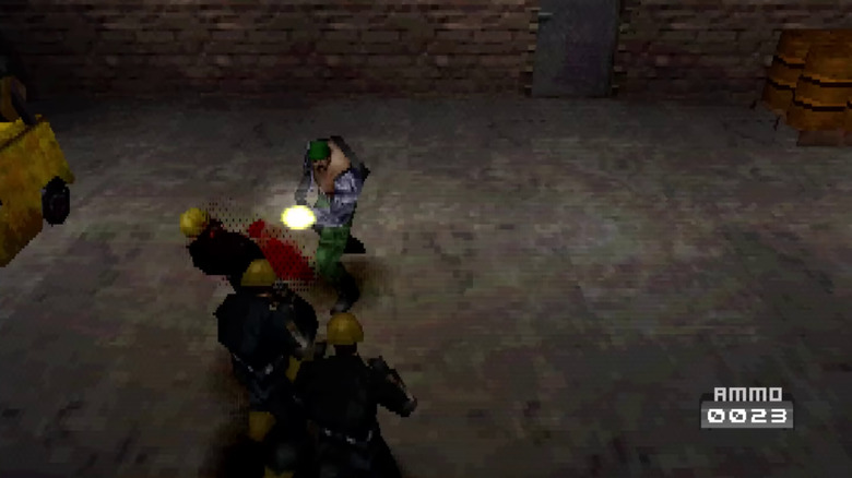 Jax Briggs lelövi a bejövő ellenségeket a Mortal Kombat: Special Forces játékban