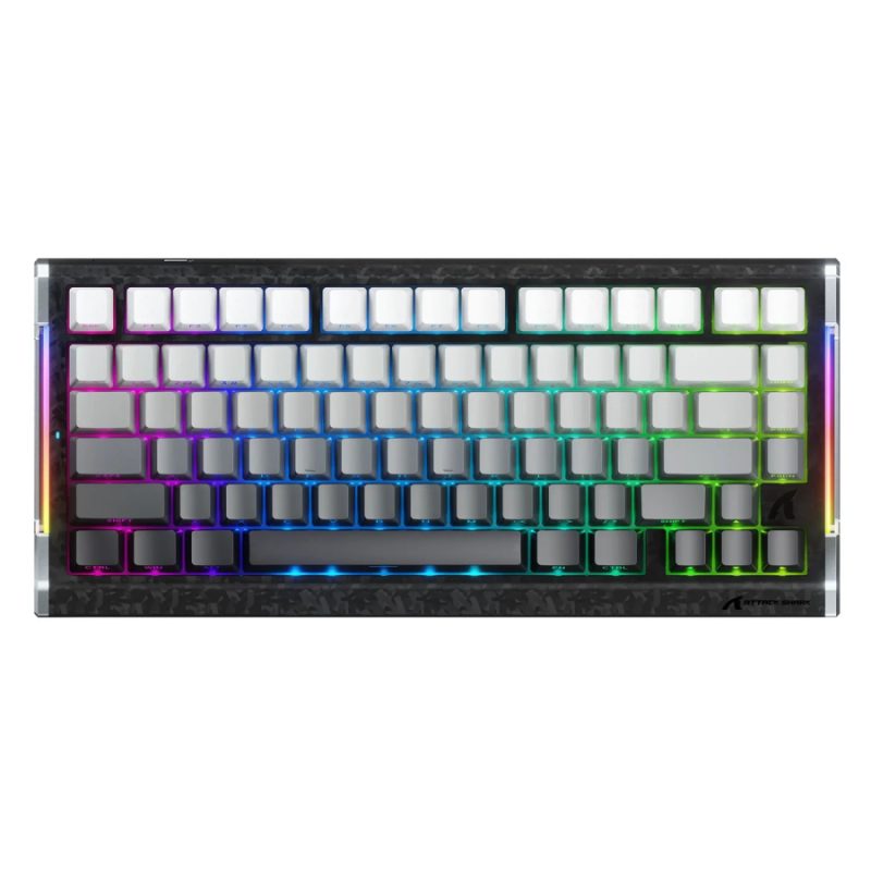 Attack Shark R86 HE 75%-os mágneses játékbillentyűzet szénszálas felső tokkal és RGB világítással