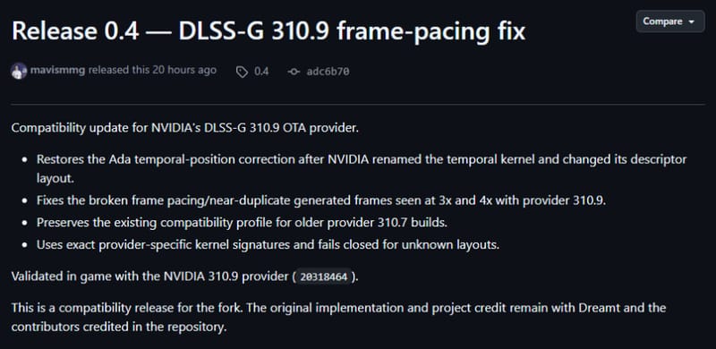 Az Nvidia DLSS Mod Blockja órákon belül meghibásodik az RTX 40 GPU-kon 3 Nvidia RTX 40 sorozatú grafikus kártya, amely a DLSS Multi-Frame Generation modot futtatja egy játék PC-n