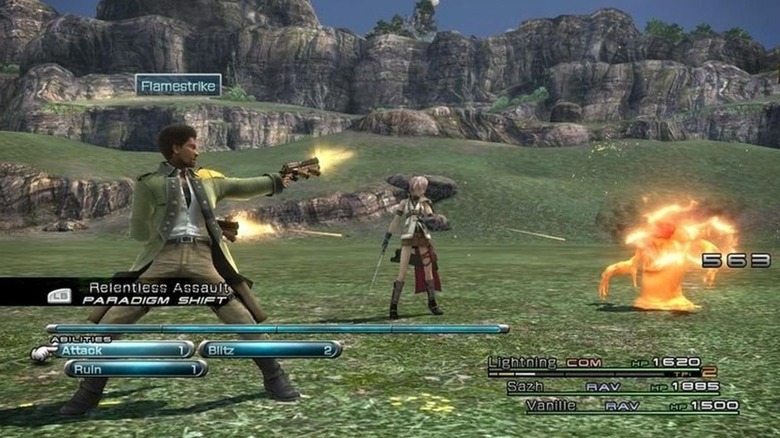 Sazh a Flamestrike használatával a Final Fantasy XIII-ban