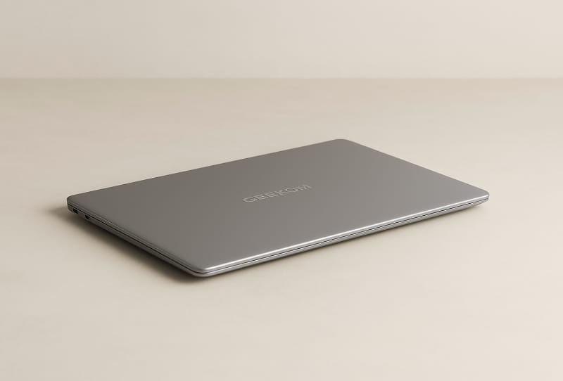 GEEKOM GeekBook X16 Pro laptop shown at IFA 2026 with its magnesium alloy chassis open
