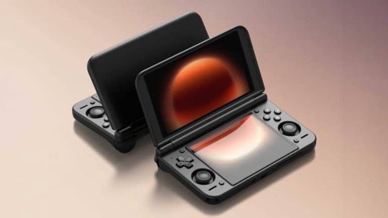 Két 120 Hz-es OLED képernyővel debütál a Retroid Pocket Duo 2 Retroid Pocket Duo kézi konzol, amely a kettős OLED kijelző elrendezését mutatja