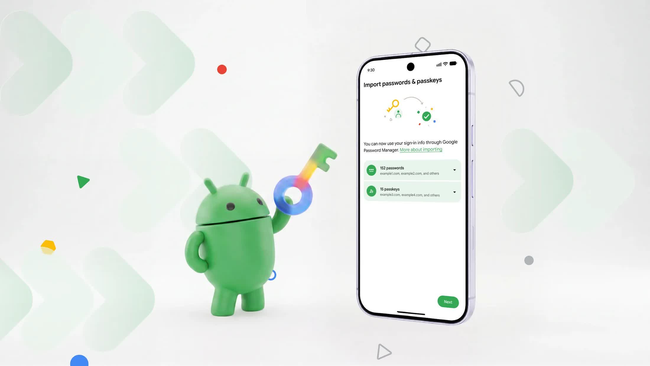 Android adds built-in password and passkey transfers, supporting Google, 1Password, Bitwarden, and Dashlane