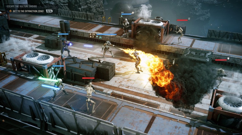 Katonák harcolnak a hídon a Star Wars Zero Company-ban