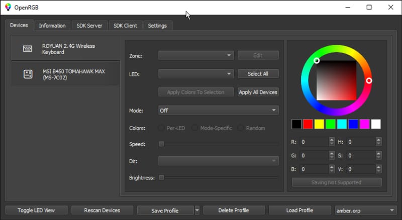 Az OpenRGB 1.0 végre rendet teremt a többplatformos RGB vezérlésben 2 OpenRGB 1.0 interfész, amely az RGB világításvezérlést mutatja billentyűzetekhez, alaplapokhoz és GPU-khoz