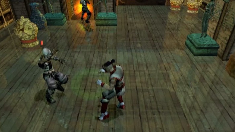 Hiro egy ellenséggel harcol a GoDai: Elemental Force játékban