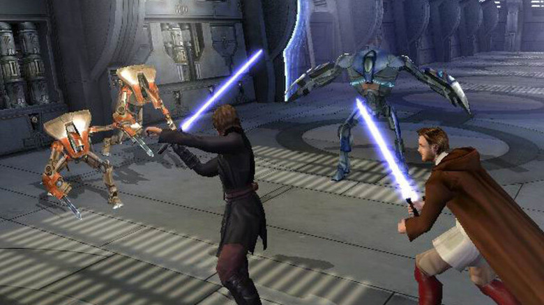 Anakin Skywalker és Obi-Wan Kenobi harci droidokon vágott keresztül a Star Wars Episode III: Revenge of the Sith-ben