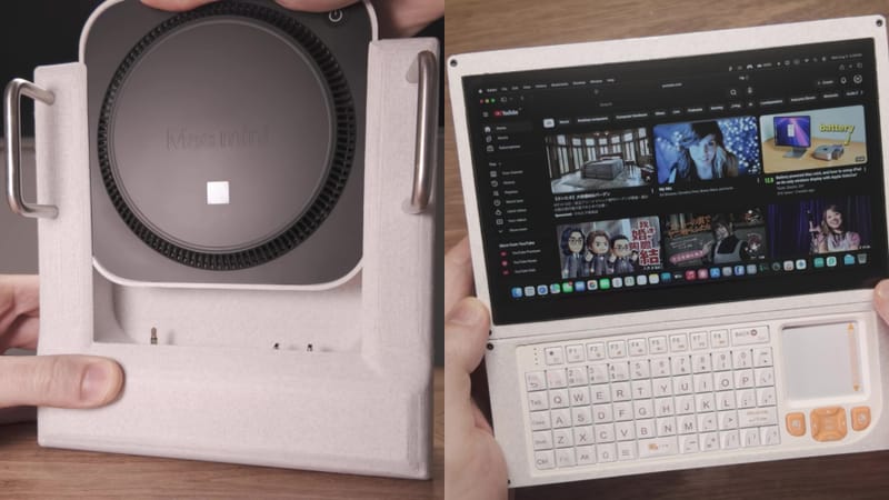 A rajongó 3D-nyomtatott kézi PC-vé változtatja az Apple Mac Mini-t 3 3D-nyomtatott Mac Mini kézi számítógép érintőképernyővel, billentyűzettel és fogantyúkkal