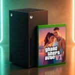 Xbox Series X console next to a Grand Theft Auto 6 preorder listing, illustrating the Xbox GTA 6 preorders dispute