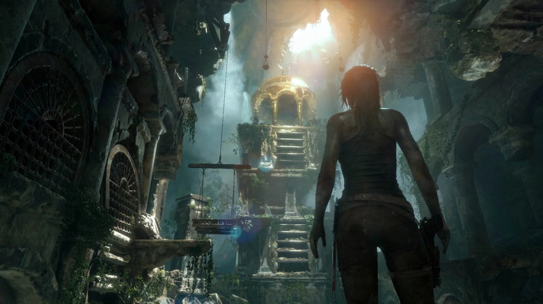 Lara Croft bemerészkedik egy ősi sírba a Rise of the Tomb Raiderben
