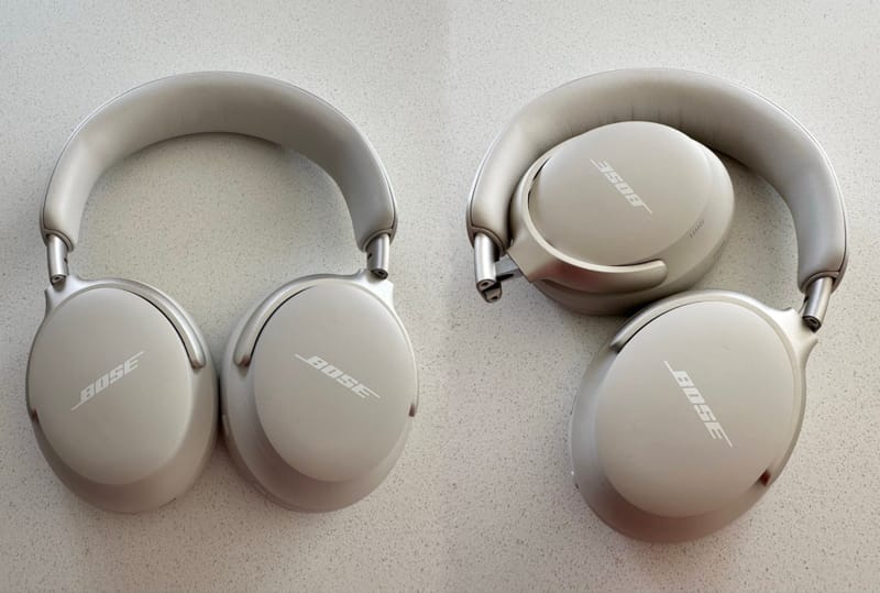 Bose QuietComfort Ultra fejhallgató Gen 2 oldalról látható, az első Bose modell Bose Auracast támogatással