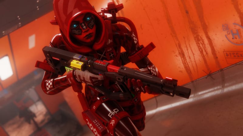 A Bungie feltérképezi a Marathon Big Symbiosis 1. frissítését Bungie promóciós alkotás a Marathon Symbiosis frissítéséhez, amely egy futót ábrázol egy elsüllyedt víztározózónában