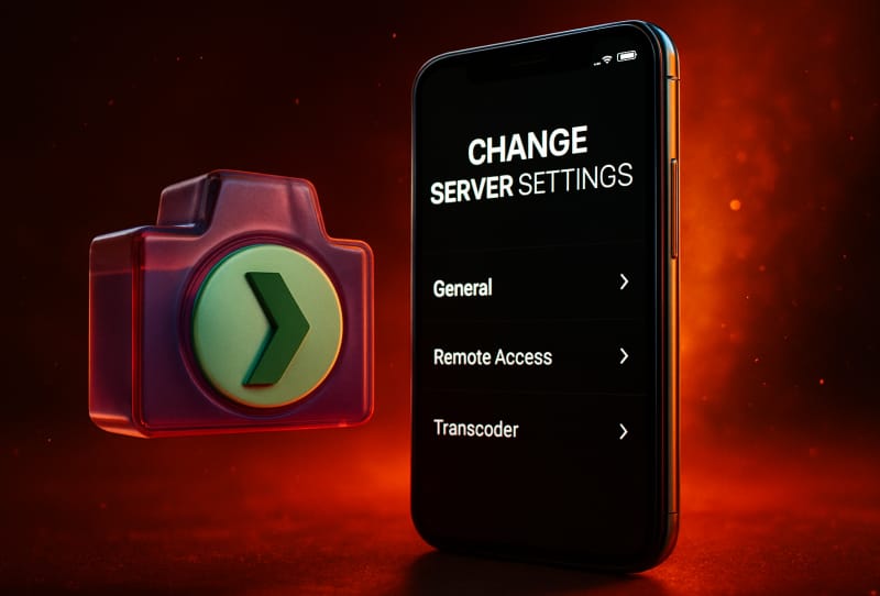 Plex Web App settings screen showing server and preference options