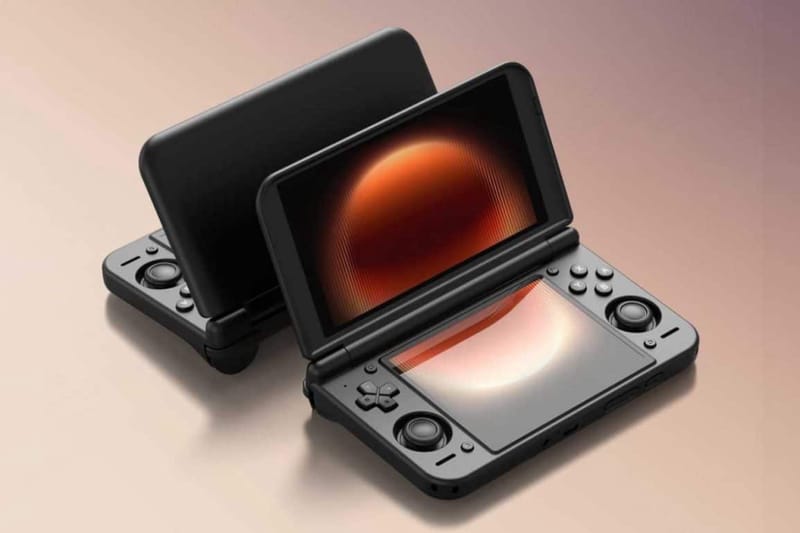 Két 120 Hz-es OLED képernyővel debütál a Retroid Pocket Duo 1 Retroid Pocket Duo kézi konzol, amely a kettős OLED kijelző elrendezését mutatja