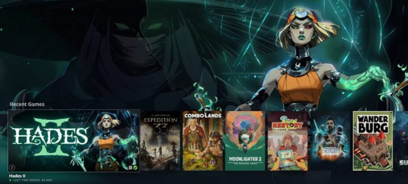 A Steam Béta Big Art móddal és új képernyővédőkkel bővül 1 A Steam Big Art Mode interfész egy kézi játékeszközön látható nagy játékgrafikával a képernyőn