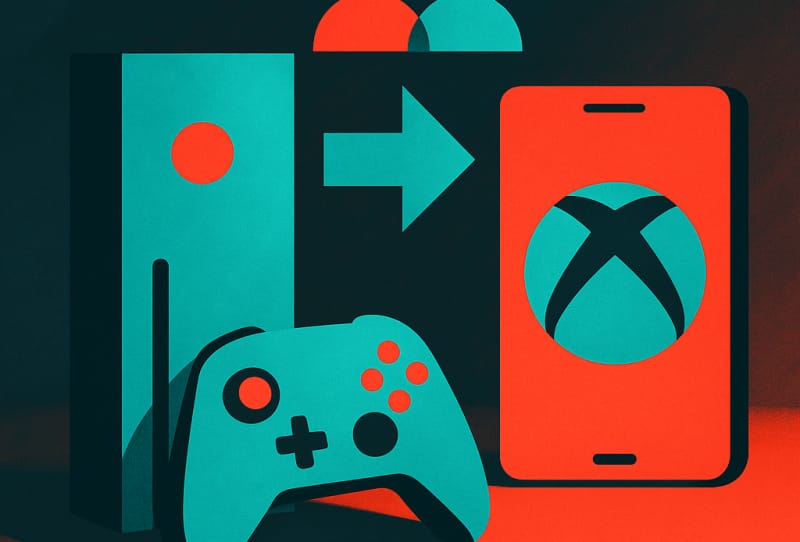 Xbox app open on a phone showing account and console settings screen