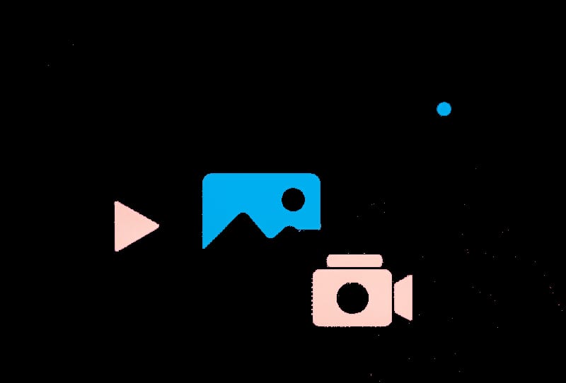 A NAS storage device connected to a network with organised media folders shown on a screen