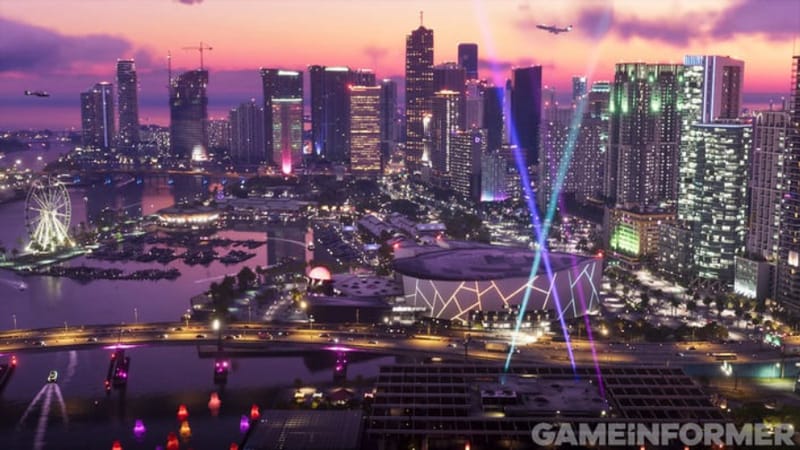 GTA 6 hurrikánok heves esővel és széllel sújtják a dokkparti bárt Vice Cityben
